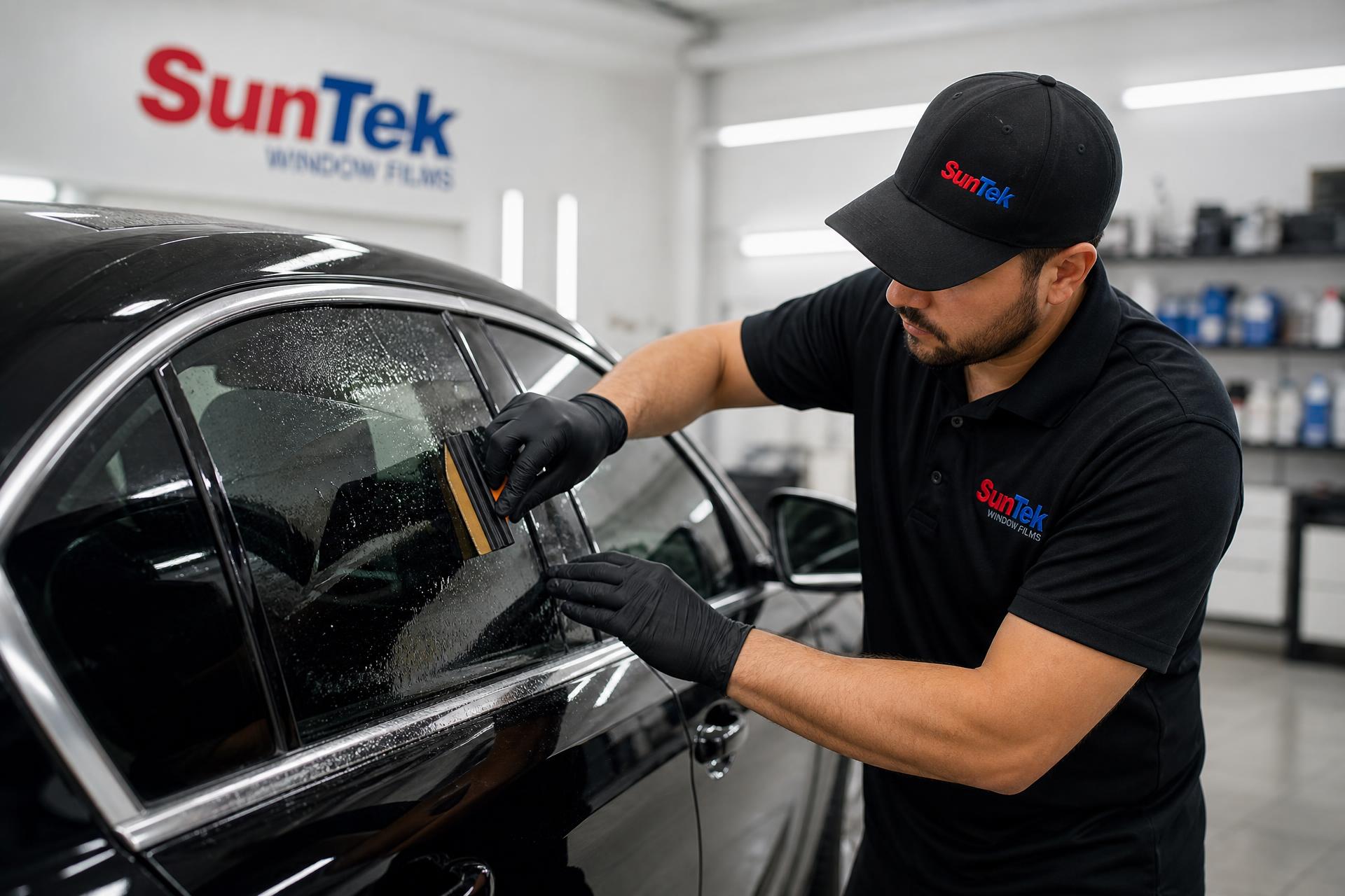 Vehicle with SunTek window tint installed by Tourbillon Wraps